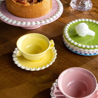 &Klevering Cup & Saucer Whip Pink Set of 2