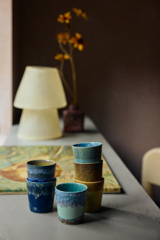 HKLIVING 70s ceramics: Van Gogh coffee mugs - Self-portrait set of 2