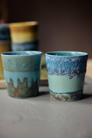 HKLIVING 70s ceramics: Van Gogh coffee mugs - Self-portrait set of 2