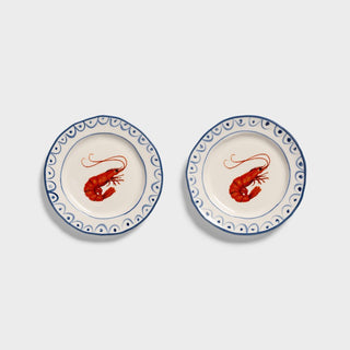 &Klevering Plate sirène crevette set of 2