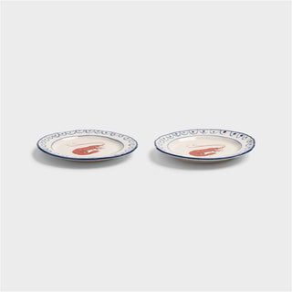 &Klevering Plate sirène crevette set of 2
