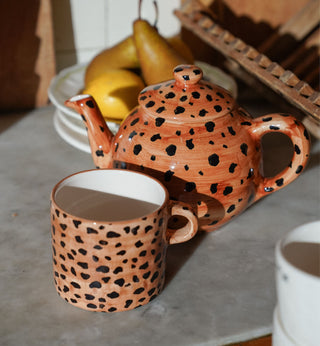 Anna + Nina Leopard Tea  Mug Set Of 2