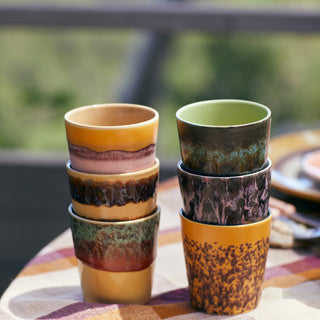 HKLIVING 70s Ceramics Coffee Mug - Valley (Set of 6)