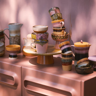 HKLIVING 70s ceramics: cappuccino mugs - Vista (Set of 4)