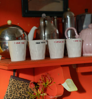 Anna + Nina Perfect Morning Ceramic Coffee Cups: Set of 2