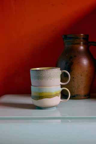 HKLIVING 70s ceramics: tea cups neo, set of 2