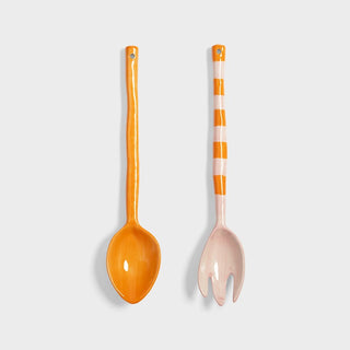 Salad server boavista stripe