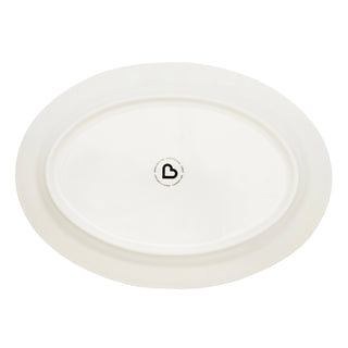 TULIPS OVAL RIMMED PLATTER 40cms
