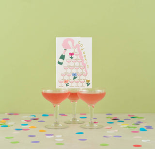 ‘Congrats Champagne’ Greetings Card