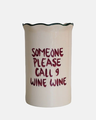 'Someone please call 9 wine wine' Wine cooler