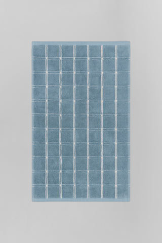BAINA Devon Bath Mat-celeste & chalk