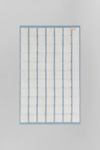 BAINA Devon Bath Mat-celeste & chalk