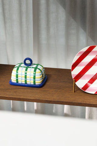 &Klevering Plaid Butter Dish