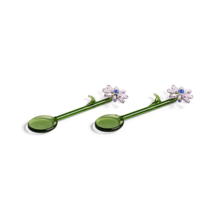 &Klevering Pink Flora Spoon - Set of 2