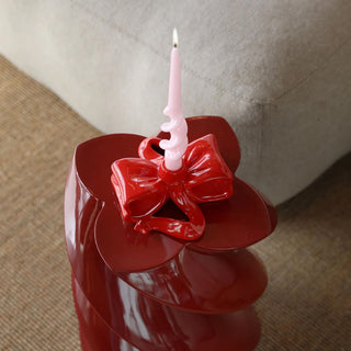 &Klevering Ribbon Red Candle Holder