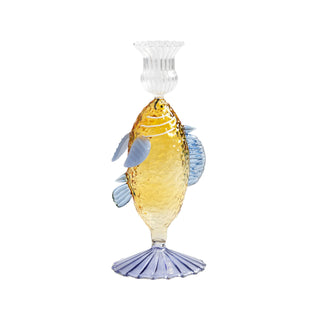 &Klevering Yellow Fish Candle Holder