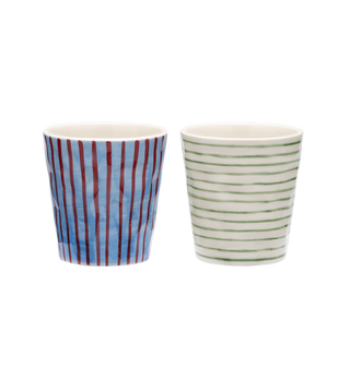Anna + Nina Stripe Affair Coffee Cup Set of 2
