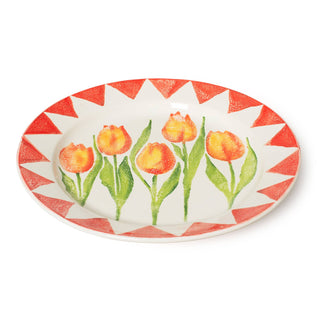 TULIP RIMMED PLATTER 35cms