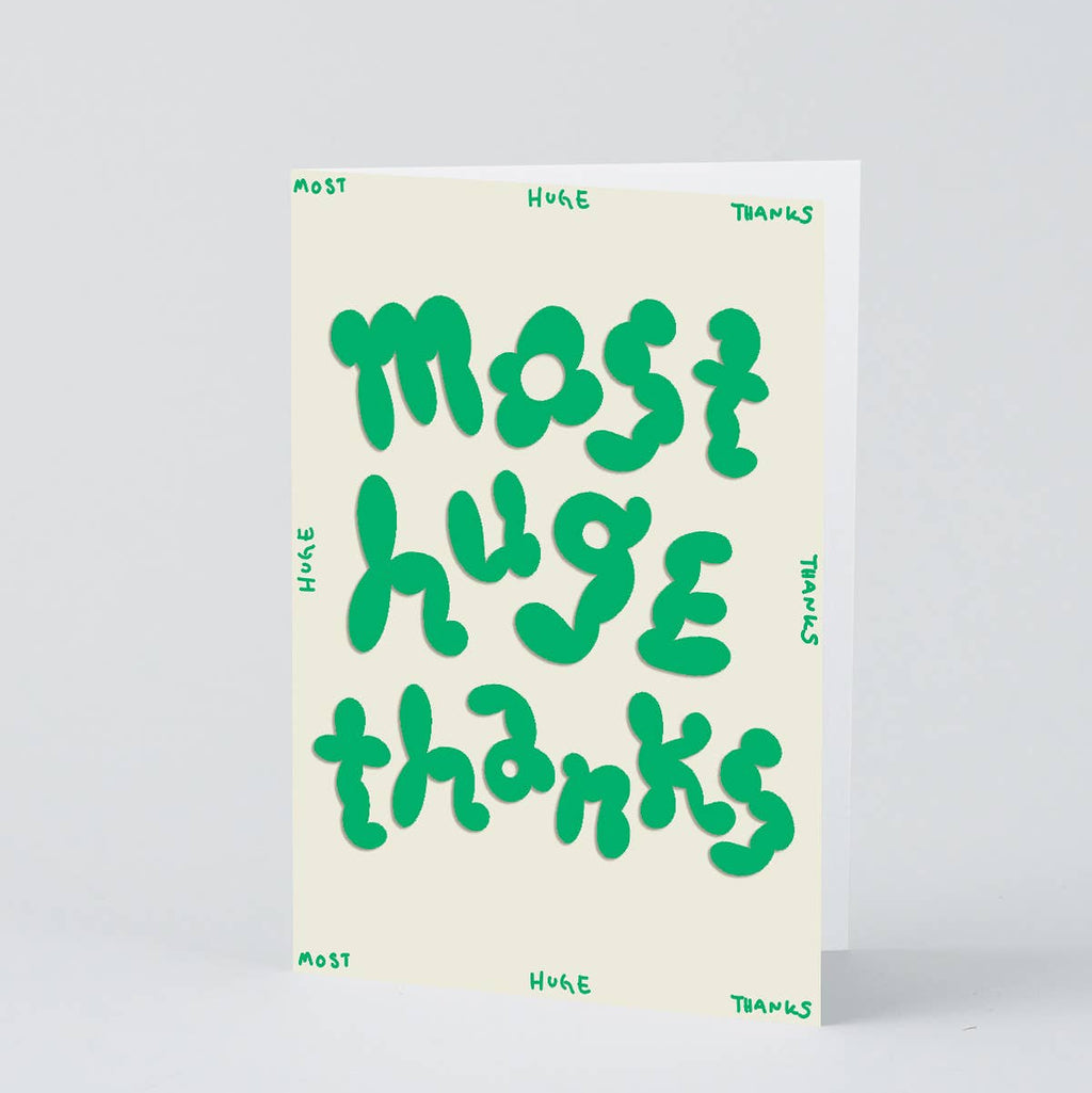 Most Huge Thanks Embossed Greetings Card – La Gent
