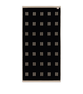 BAINA CLAREMONT BATH TOWEL Sand & Noir