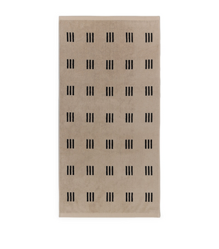 BAINA CLAREMONT BATH TOWEL Sand & Noir