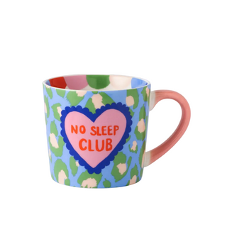 No Sleep Club Green Leopard Mug