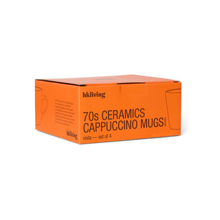 HKLIVING 70s ceramics: cappuccino mugs - Verve (Set of 4)