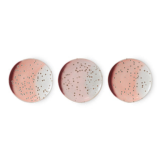HKLIVING 70s ceramics: dessert plates lychee (set of 2)