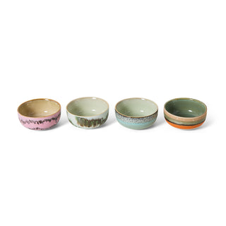 HKLIVING 70s ceramics: tapas bowls, renaissance (set of 4)