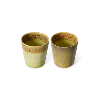 HKLIVING 70s ceramics: Van Gogh coffee mugs - Sunflowers set of 2