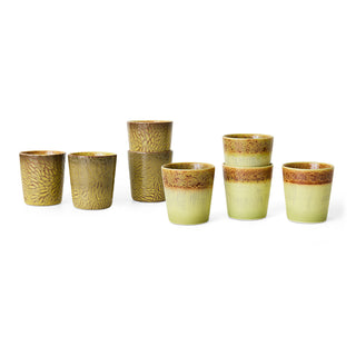 HKLIVING 70s ceramics: Van Gogh coffee mugs - Sunflowers set of 2