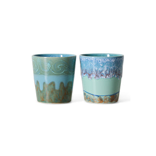 HKLIVING 70s ceramics: Van Gogh coffee mugs - Self-portrait set of 2