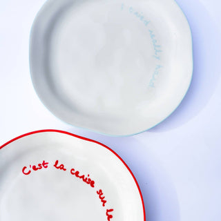 Maegen Statement Plate - 'c'est La Cerise Sur Le Gateau'