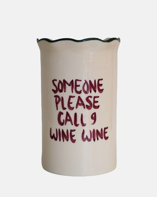 'Someone please call 9 wine wine' Wine cooler