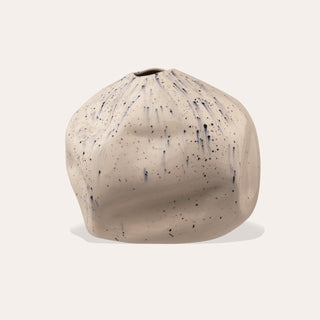 Completedworks Object 16 Large Matte White Vessel with Blue Splashes - La Gent Thoughtful Gifts