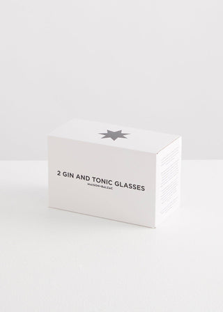 Maison Balzac Clear and Green Gin & Tonic Glass Set of 2 - La Gent Thoughtful Gifts