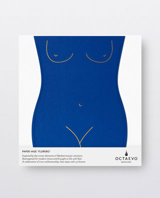 Octaevo Dark Blue Venus Paper Vase - La Gent Thoughtful Gifts