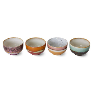 HKLIVING 70s ceramics: noodle bowls geyser (set of 4)