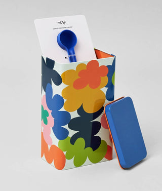Abstract Flowers Kitchen Storage Tin