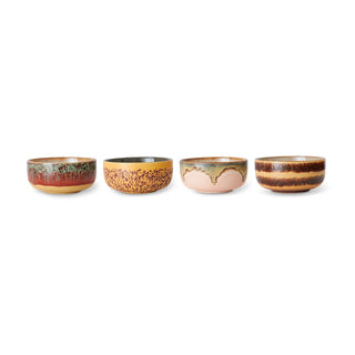 HKLIVING 70s ceramics: dessert bowls harbour (set of 4)