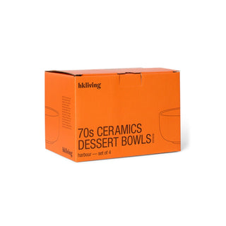 HKLIVING 70s ceramics: dessert bowls harbour (set of 4)