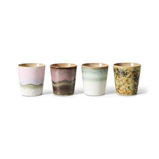 HKLIVING 70s ceramics: coffee mug - Serendipity (set of 4)