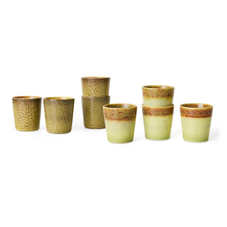 HKLIVING 70s ceramics: Van Gogh coffee mugs - Sunflowers set of 2
