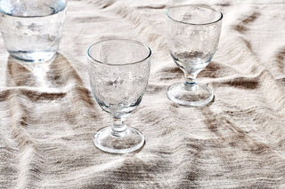 Nkuku Yala Hammered Wine Glass  - Clear (Set of 4)