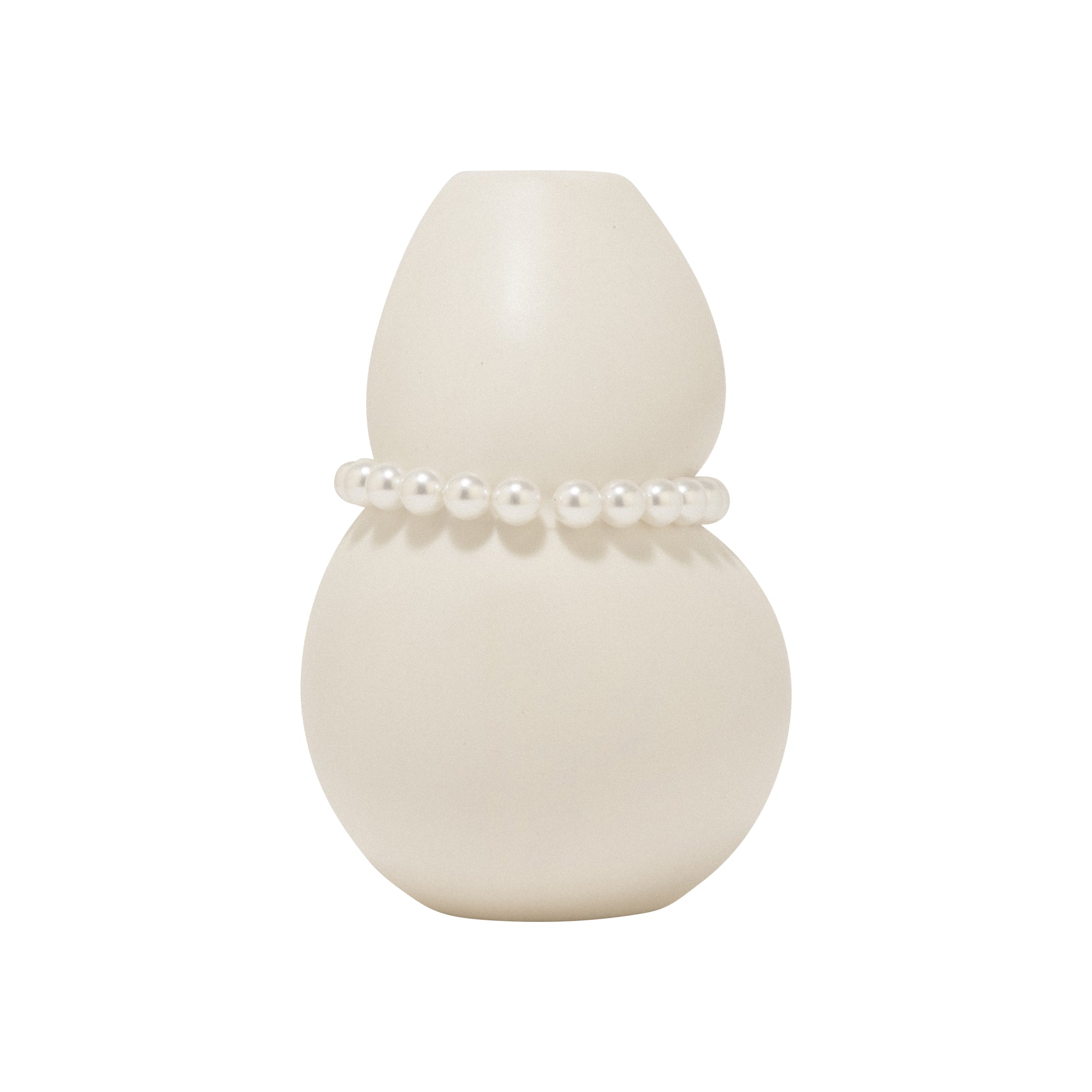 Completedworks B31 Small White Vase in Matte with Faux Pearls