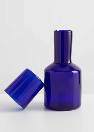 Maison Balzac Indigo Carafe & Glass - La Gent Thoughtful Gifts